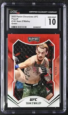 Graded Panini Chronicles UFC Sean OMalley trading card 48/99 playoff MMA CGC 10