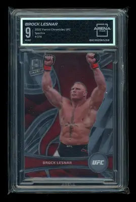 Graded Brock Lesnar UFC trading card in Panini Chronicles UFC Spectra collection