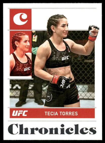UFC Tecia Torres trading card from Panini Chronicles UFC 2022 collection