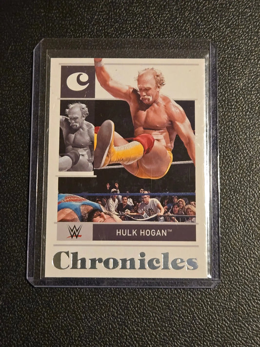 Wrestling trading card featuring Hulk Hogan from 2022 Panini Chronicles WWE collection