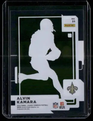 2022 Panini Clearly Donruss Alvin Kamara football card showcasing donruss alvin kamara collectible