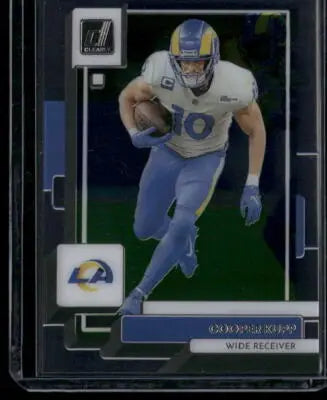 Cooper Kupp football card from 2022 Panini Clearly Donruss Cooper Kupp series
