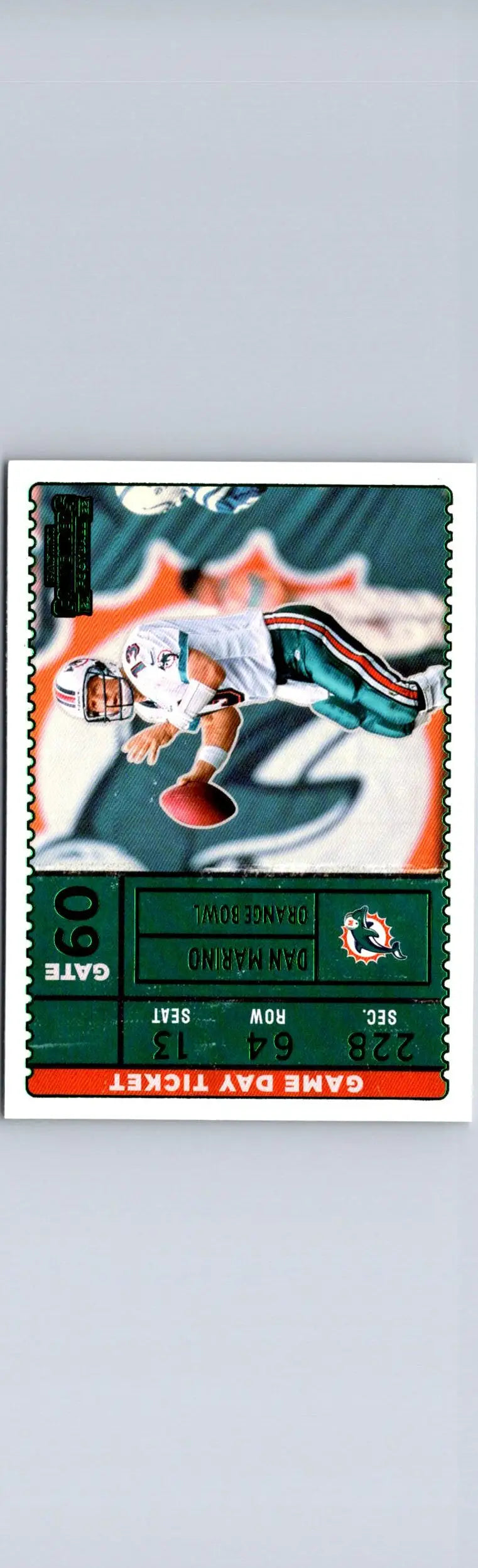 Miami Dolphins Dan Marino game day ticket collectible from 2022 Panini Contenders