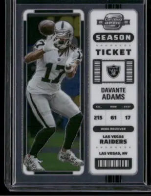 Panini Contenders Optic Davante Adams football card from 2022 Season Ticket set
