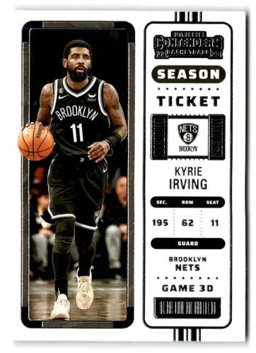 Kyrie Irving basketball card from Panini Contenders Season Ticket retail collection