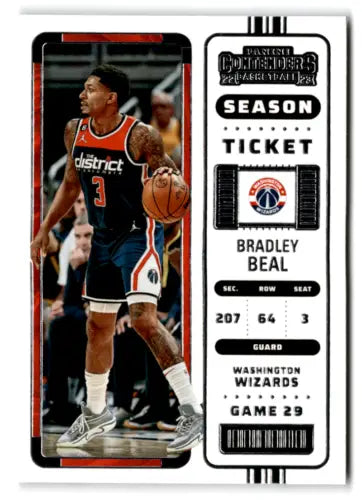 2022 Panini Contenders Season Ticket Retail #64 Bradley Beal basketball card original gloss