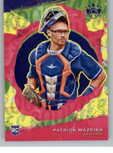 Original gloss Panini Diamond Kings Patrick Mazeika rookie baseball card Mets rooftop
