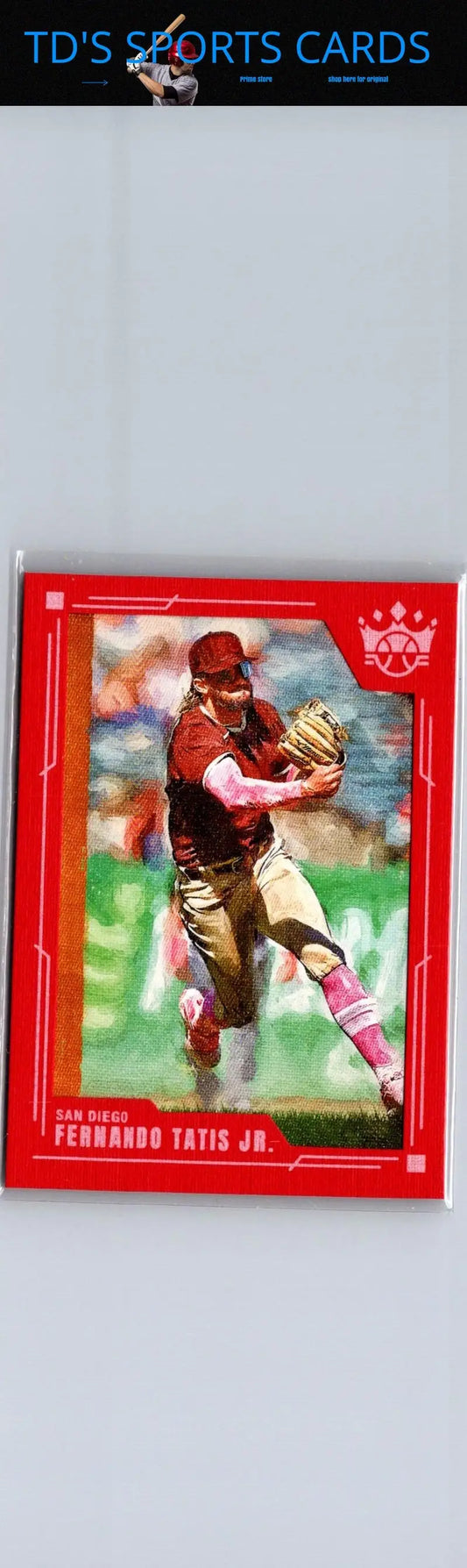 Fernando Tatis Jr. baseball card from 2022 Panini Diamond Kings Framed Red