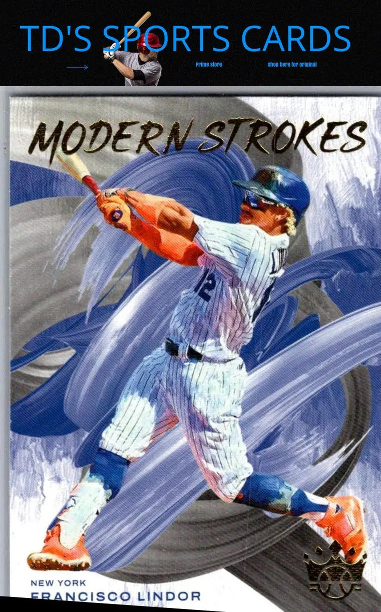Baseball card featuring Francisco Lindor from 2022 Panini Diamond Kings Francisco Lindor Modern Strokes