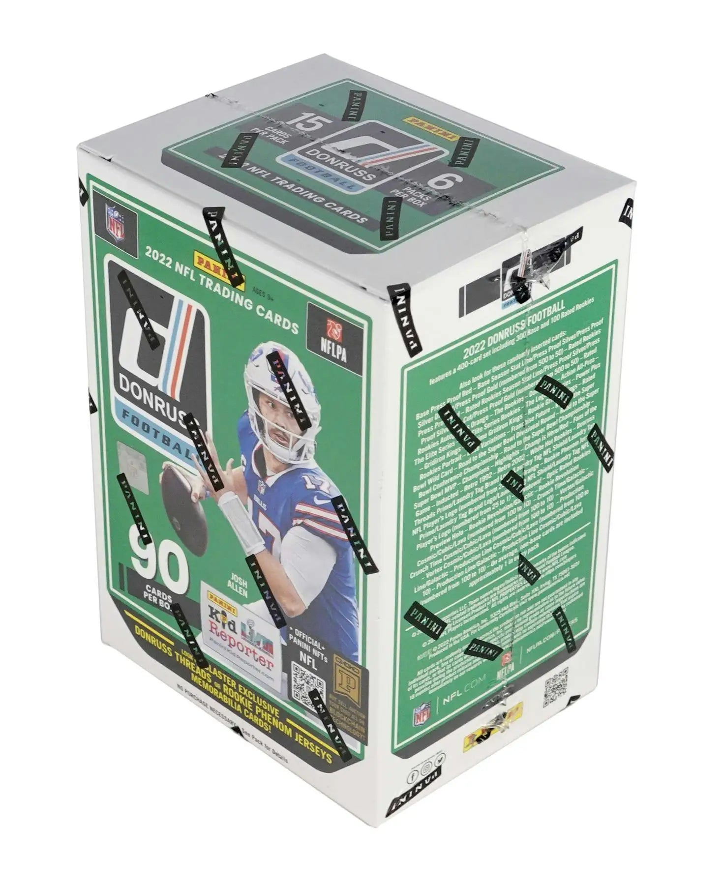2022 Panini Donruss Football 6-Pack Blaster Box featuring Rated Rookies and memorabilia cards