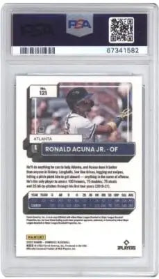 Graded Donruss Ronald Acuna Jr. Baseball Card 2022 Panini Donruss Ronald Acuna
