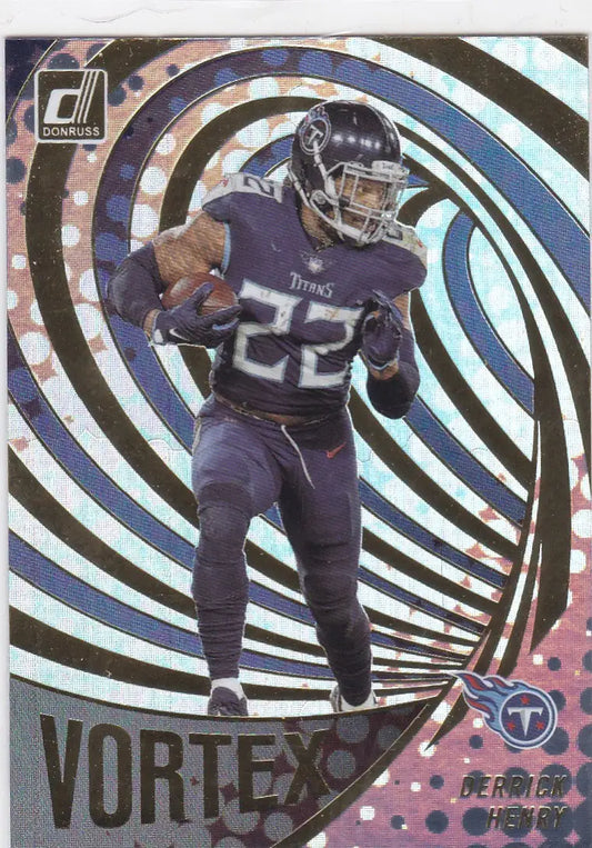 2022 Panini Donruss #VTX-9 Derrick Henry Vortex Tennessee Titans - Trading Cards