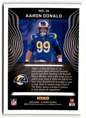 Aaron Donald 2022 Panini Illusions Retail #55 football card in original gloss condition