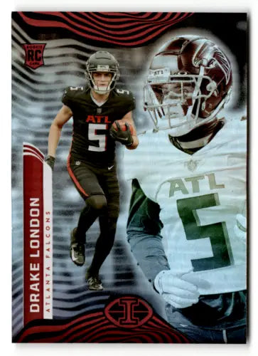 Drake London football card from Panini Illusions Retail with original gloss finish
