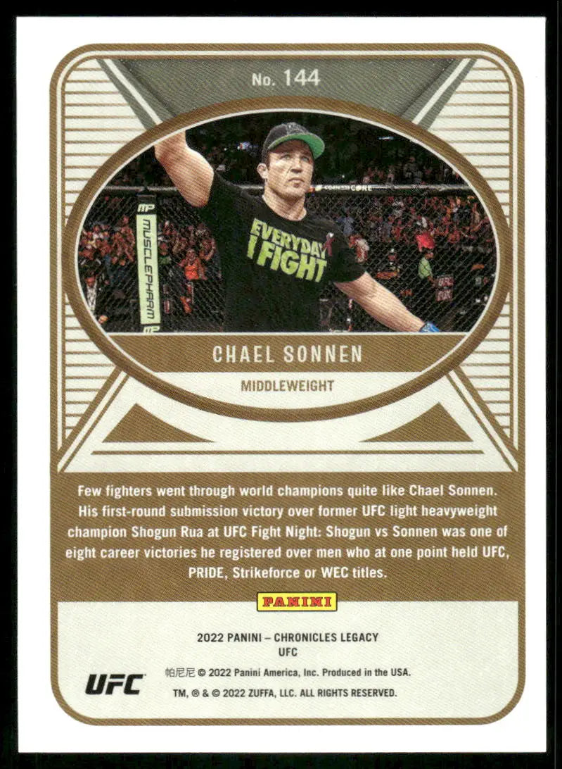 Collectible UFC trading card featuring Chael Sonnen from Panini Legacy UFC series