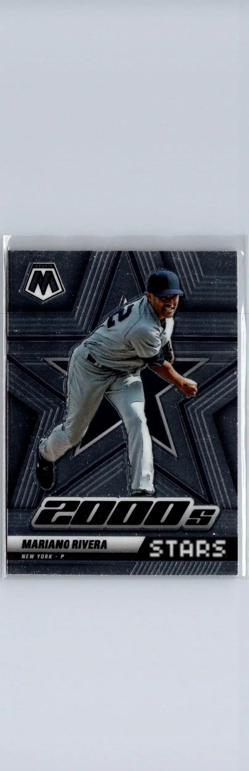 Baseball trading card of Mariano Rivera from 2022 Panini Mosaic series