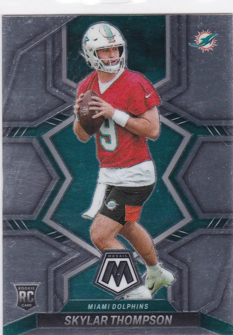 A Skylar Thompson Miami Dolphins rookie football card.