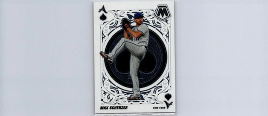 Max Scherzer baseball card from 2022 Panini Mosaic Aces Mosaic collection