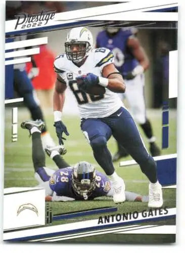 Antonio Gates football card from 2022 Panini Prestige with original gloss finish