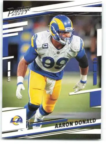 Aaron Donald football card from 2022 Panini Prestige featuring original gloss finish