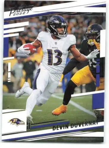 Devin Duvernay football card from 2022 Panini Prestige with original gloss finish