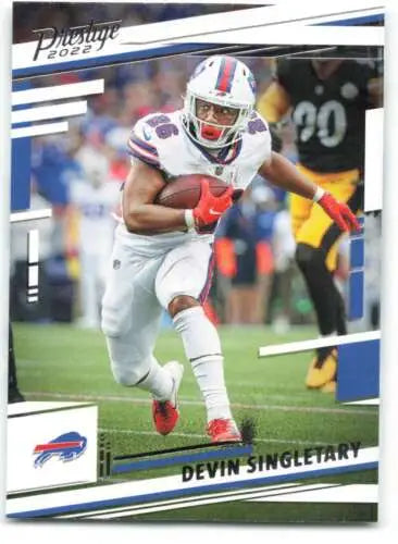 Devin Singletary football card in original gloss from 2022 Panini Prestige collection