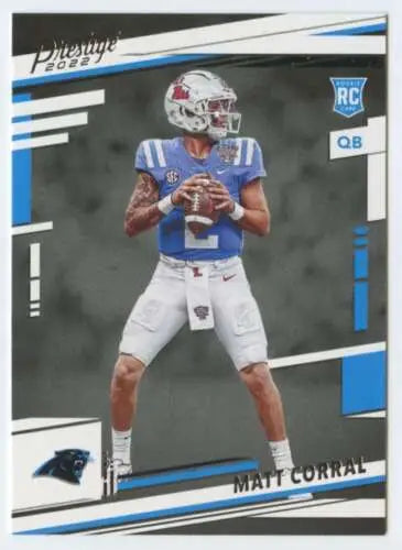Matt Corral rookie card from 2022 Panini Prestige with original gloss finish