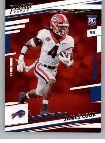 James Cook football card from 2022 Panini Prestige featuring original gloss finish