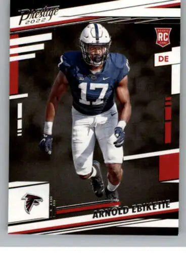 Arnold Ebiketie 2022 Panini Prestige RC football card with original gloss finish