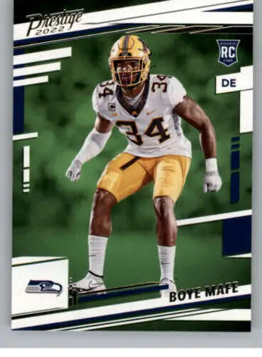 Boye Mafe football card from 2022 Panini Prestige features original gloss NM-MT RC