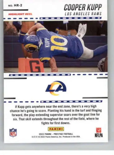 2022 Panini Prestige Highlight Reel #HR-2 Cooper Kupp NM-MT football card original gloss