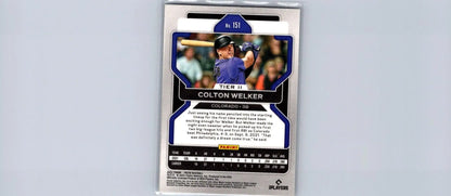 Colton Welker 2022 Panini Prizm #151 trading card featuring a vibrant design