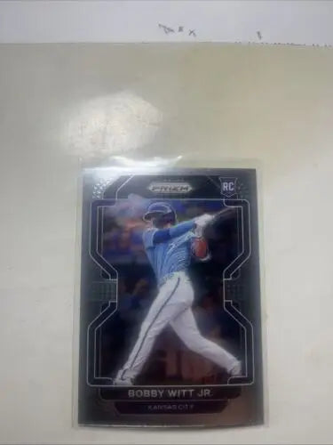 Bobby Witt Jr. rookie baseball card from 2022 Panini Prizm sports trading card set