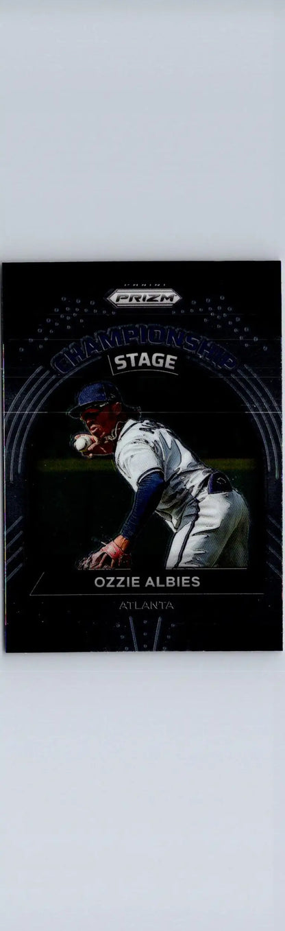 Ozzie Albies baseball card from 2022 Panini Prizm Albies Championship Stage series