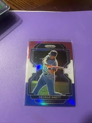 Prizm George Brett baseball trading card from 2022 Panini Prizm Tier III Royals
