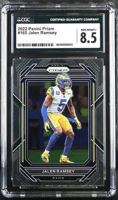 Graded 2022 Panini Prizm Jalen Ramsey football card CGC 8.5