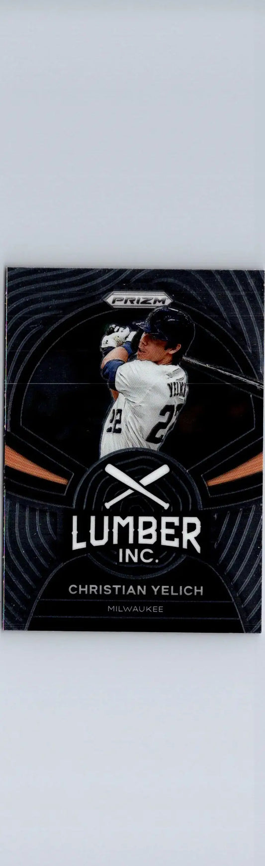 Christian Yelich baseball card from 2022 Panini Prizm Lumber Inc collection
