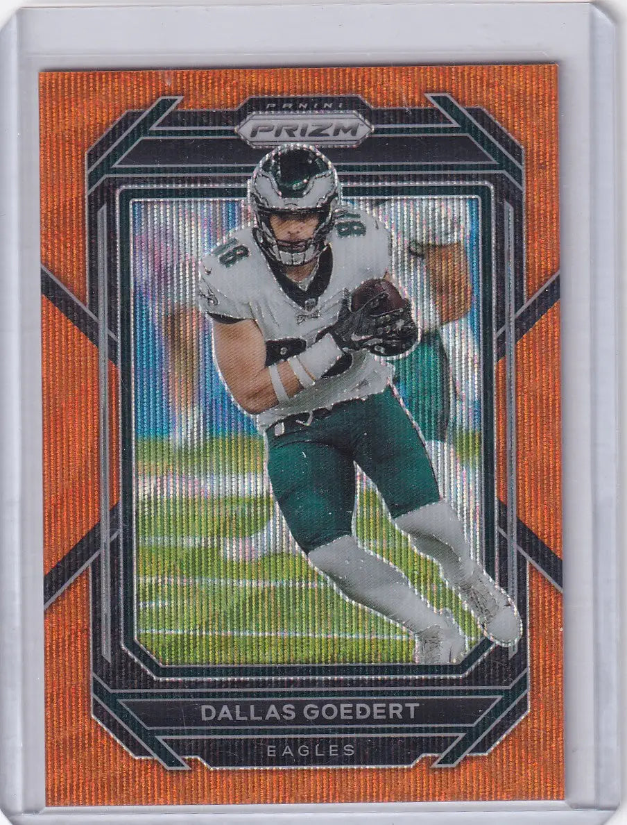 2022 Panini Prizm Orange Wave 34/60 #238 Dallas Goedert - Philadelphia Eagles