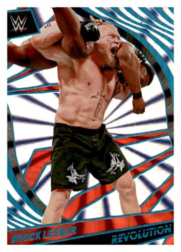 Brock Lesnar wrestling card from 2022 Panini Revolution Sunburst series