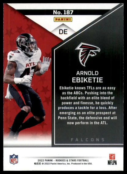 2022 Panini Rookies & Stars Arnold Ebiketie #187 Atlanta Falcons Football Card - Football Card