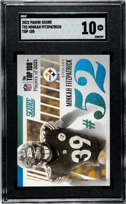 Graded 2022 Panini Score Minkah Fitzpatrick football trading card SGC 10