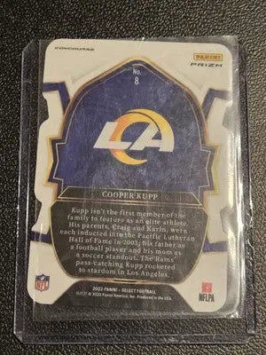Cooper Kupp football card with Prizm Die Cut from 2022 Panini Select series