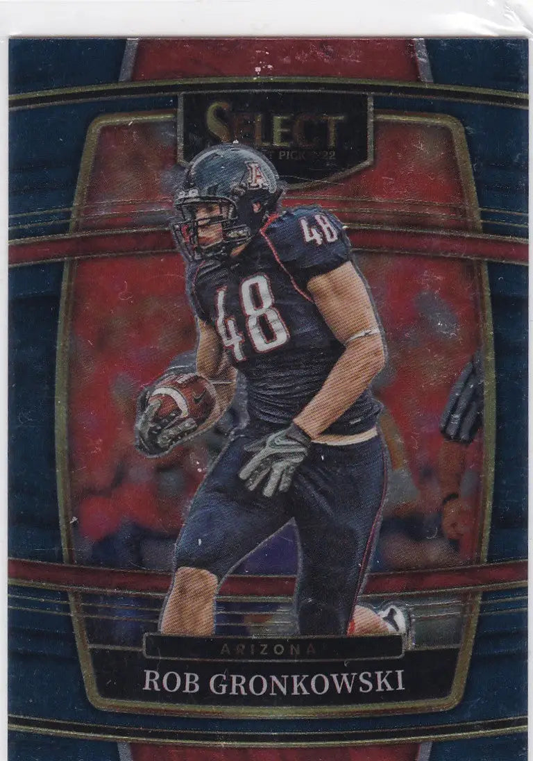 Rob Gronkowski Arizona Wildcats football trading card from Panini Select 2022
