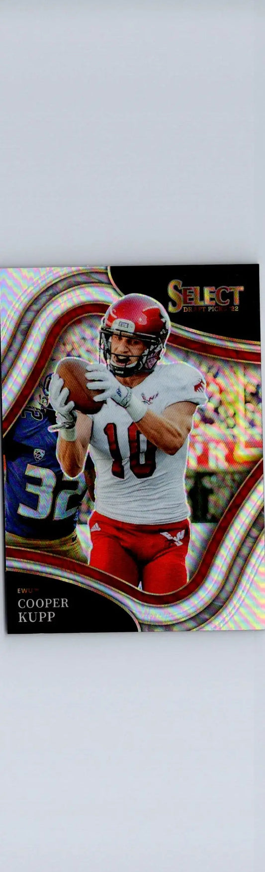 Cooper Kupp football card from 2022 Panini Select Draft Picks Silver Prizm