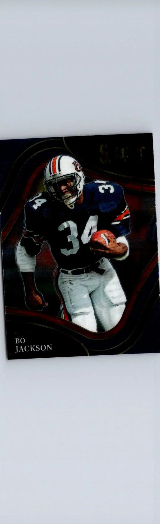 2022 Panini Select Draft Picks Bo Jackson football trading card displayed