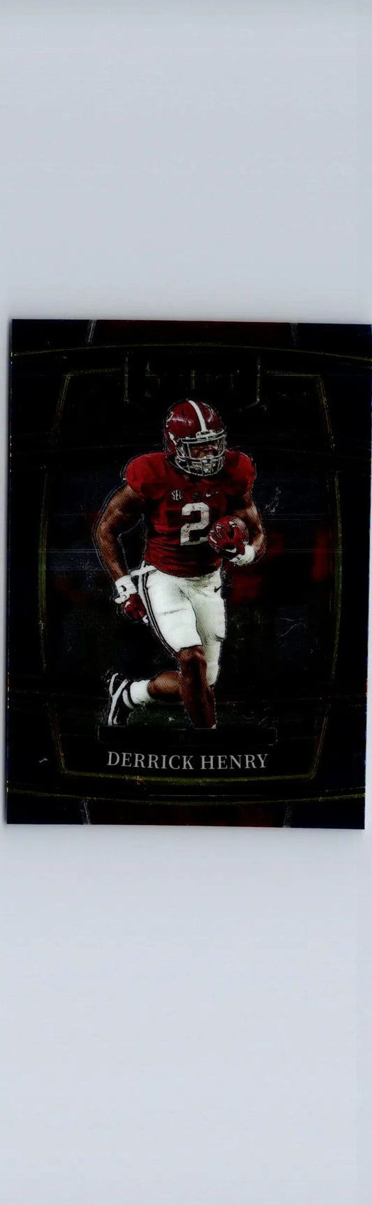 Football trading card of Derrick Henry in Alabama uniform from Panini Select Draft Picks Blue