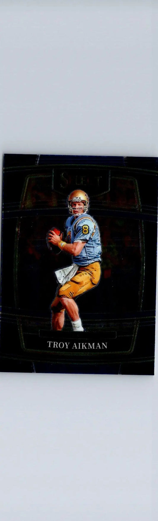 Troy Aikman football trading card from 2022 Panini Select Draft Picks series