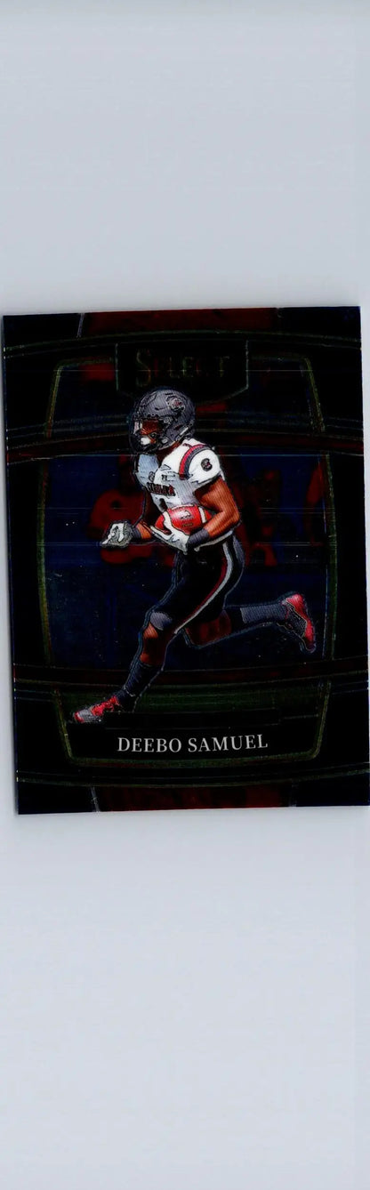 Football trading card featuring Deebo Samuel from 2022 Panini Select Draft Picks