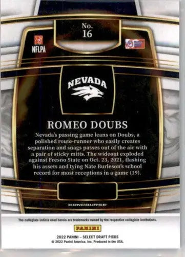 2022 Panini Select Draft Picks Blue #16 Romeo Doubs NM Near Mint Concou ID:66444 - Trading Cards