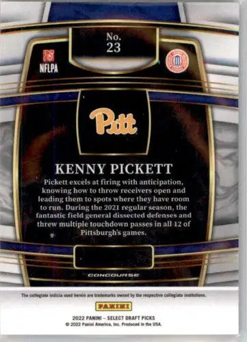 2022 Panini Select Draft Picks Blue #23 Kenny Pickett NM Near Mint Conc ID:66451 - Trading Cards